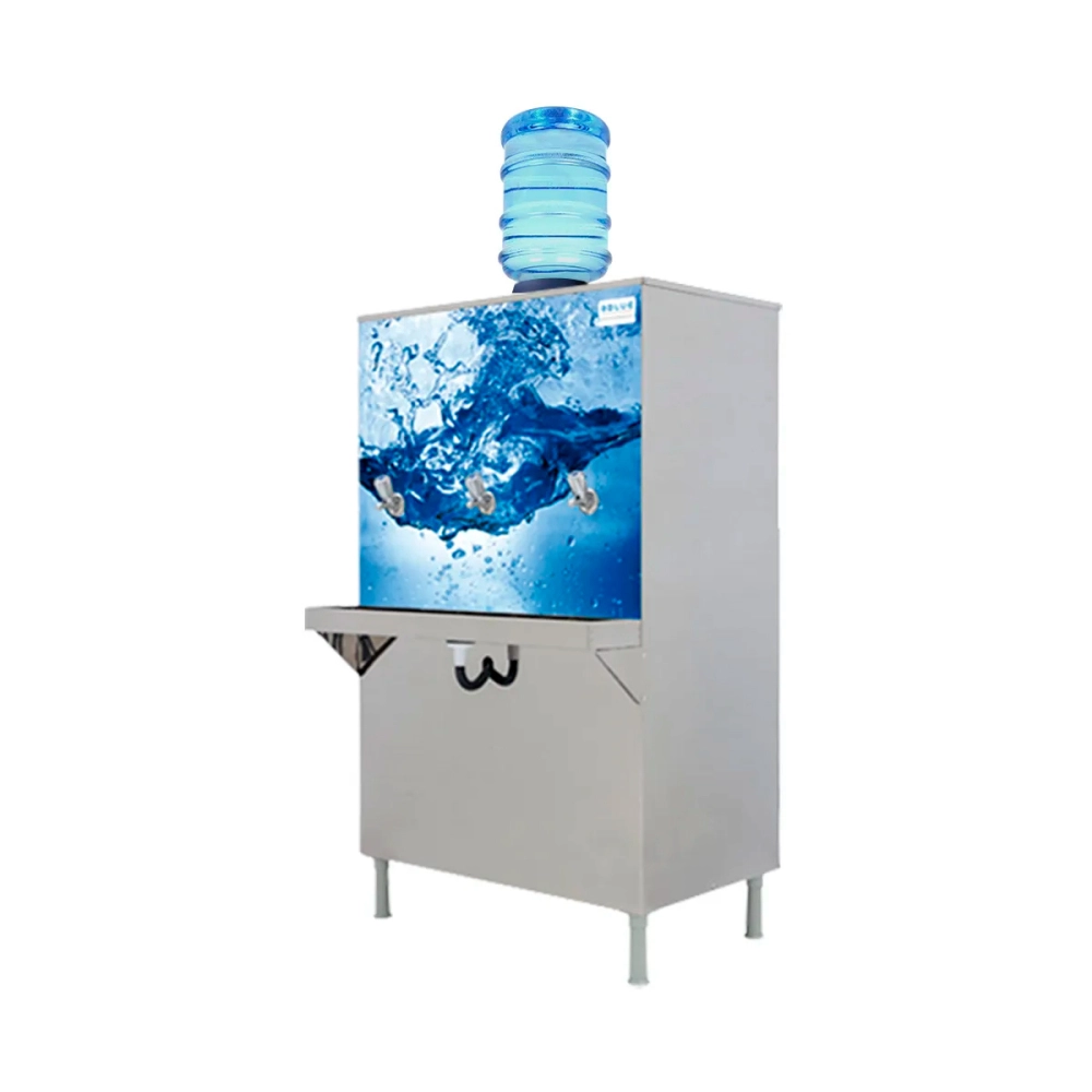 Bebedouro de água industrial 100L Adesivado Galão Blue 3 Torneiras + Filtro