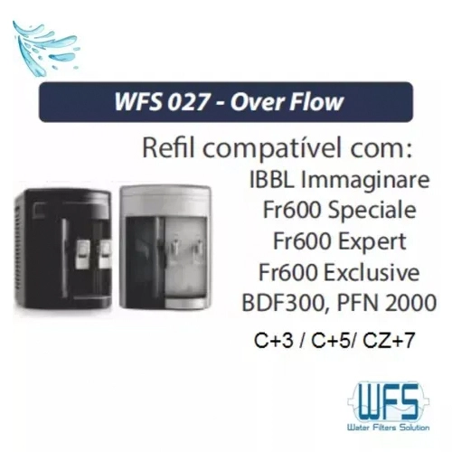 Filtro Refil para Purificador de Água IBBL Compatível Imaginare, FR600, BDF300, PFN2000, c+5, cz+7 - REFIL WFS 027
